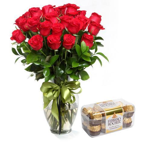 24 Rosas Sueños + Chocolates