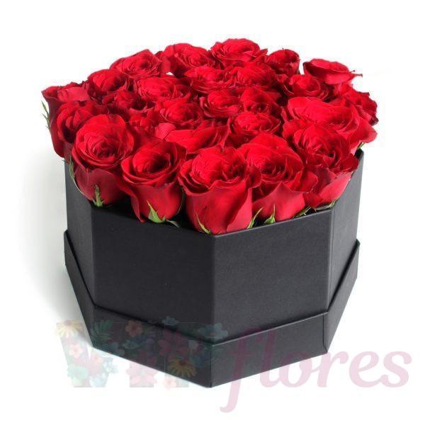 24 Rosas en caja negra