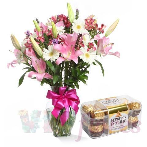 Arreglo de Flores Fashion y Chocolates